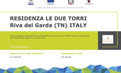 RESIDENZA LE DUE TORRI Via Basone, 8 – 38066 Riva del Garda (TN) TRENTINO ALTO ADIGE - ITALY